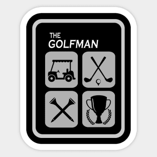 the golfman Sticker